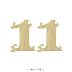 KD208 Dekoratif "1" Rakamı Ahşap Boyanabilir Obje